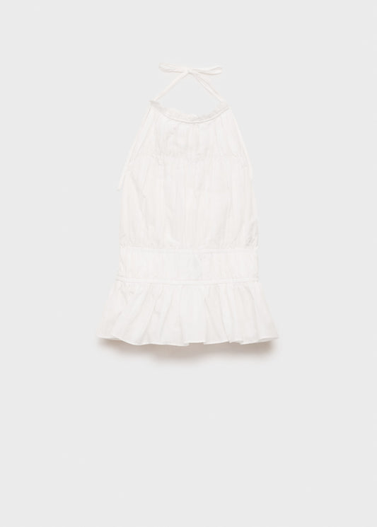 Ruched halter top