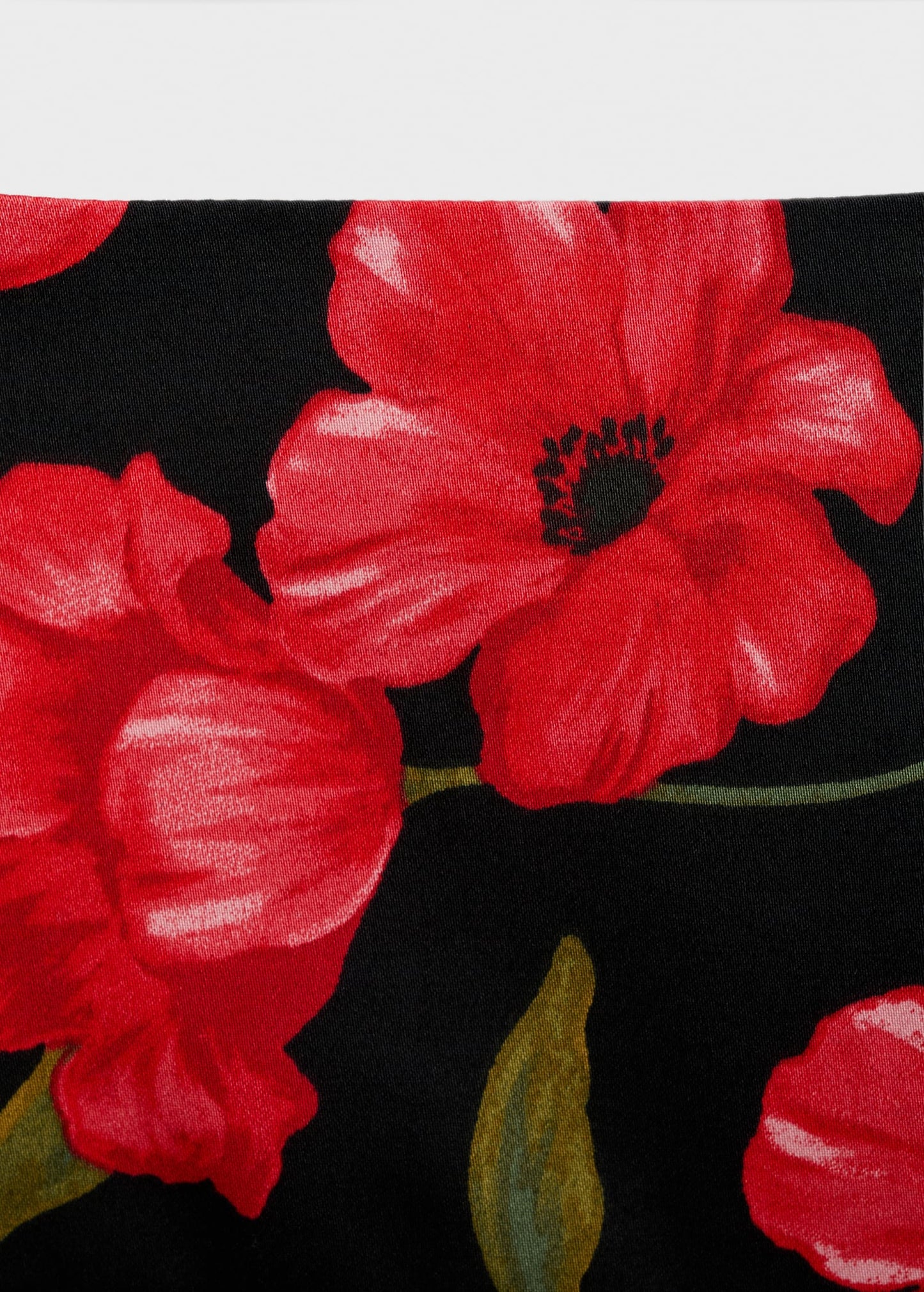 Floral-print flared skirt