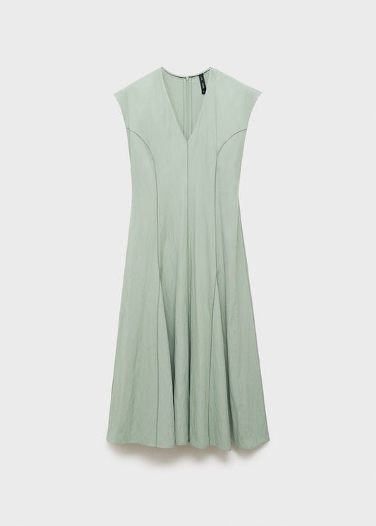 Midi-dress with stitching