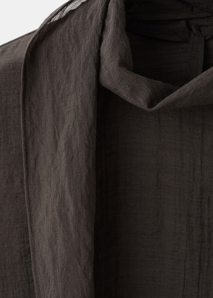 Textured blouse with foulard