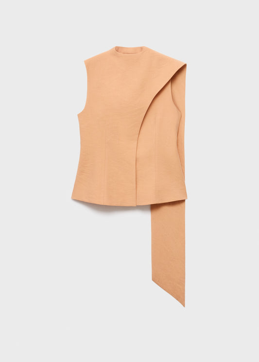 Asymmetrical foulard top
