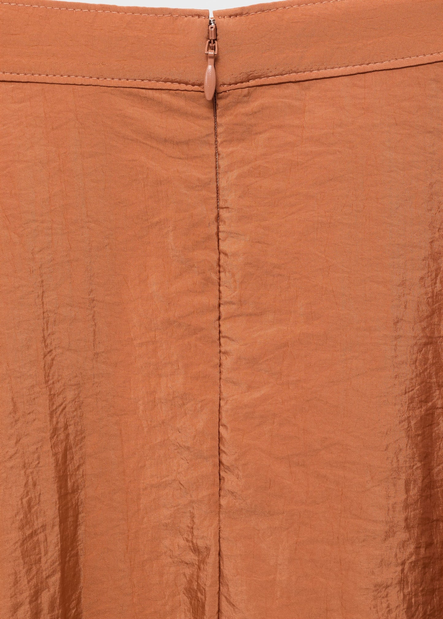 Midi satin skirt