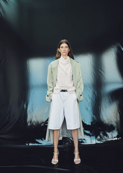 Striped blouse with handkerchief