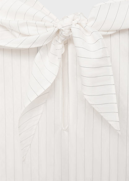Striped blouse with handkerchief