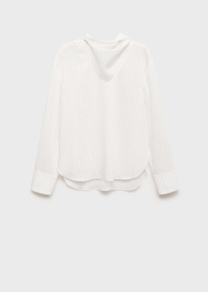 Striped blouse with handkerchief
