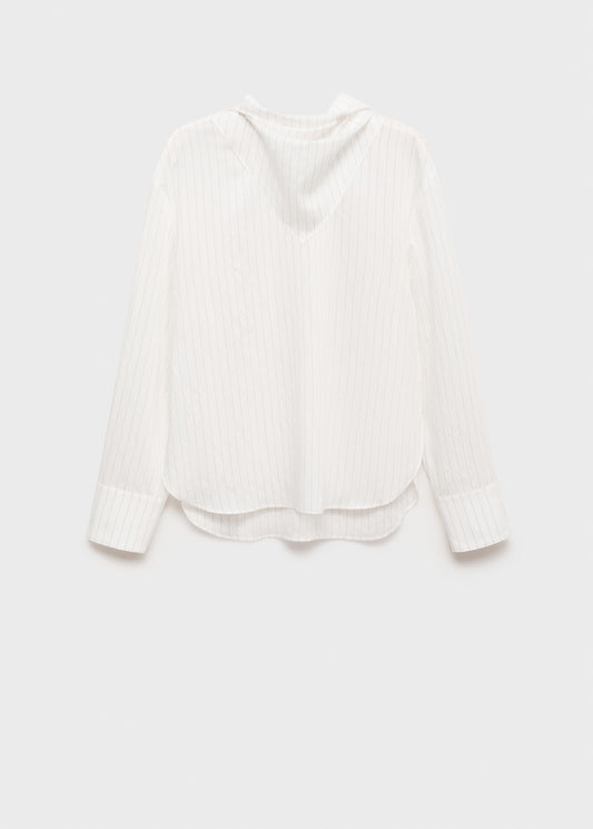 Striped blouse with handkerchief