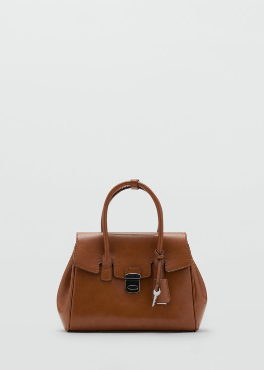 Small city handbag with flap