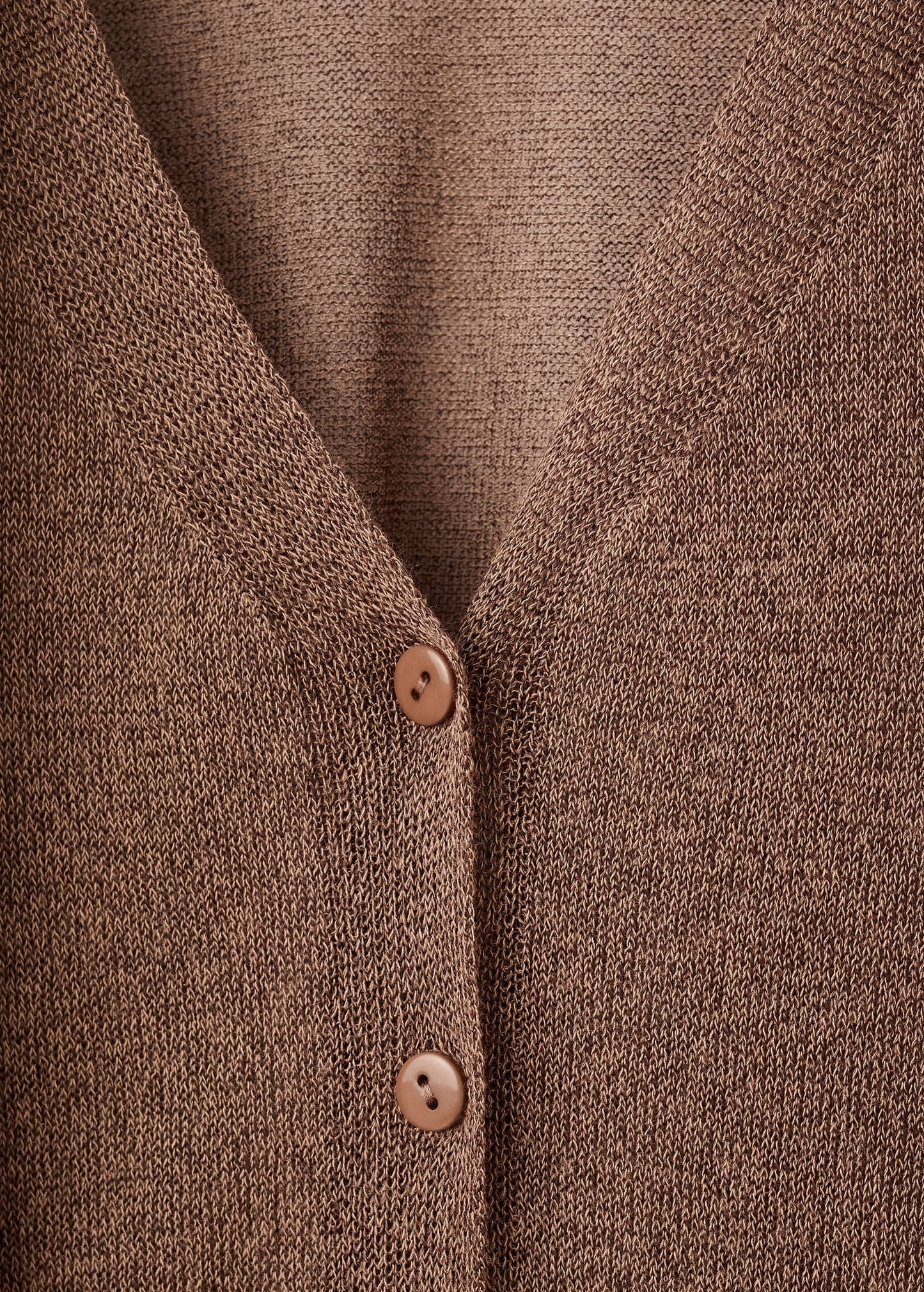 Fine-knit cardigan with foulard