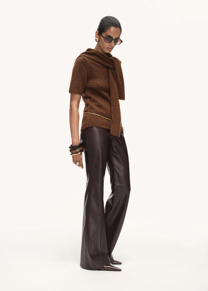 Leather-effect skinny trousers