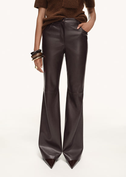 Leather-effect skinny trousers