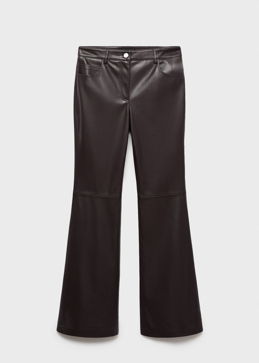 Leather-effect skinny trousers