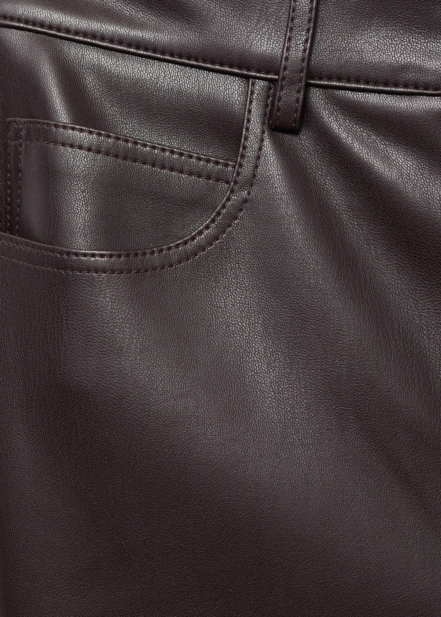 Leather-effect skinny trousers