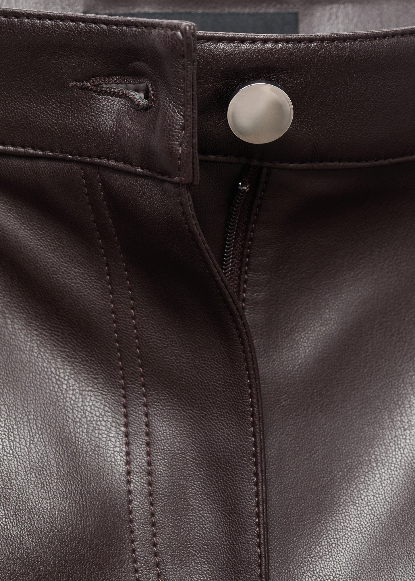 Leather-effect skinny trousers