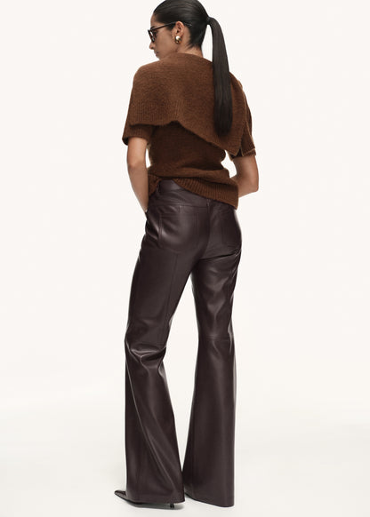 Leather-effect skinny trousers