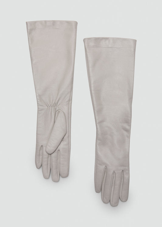 Leather long gloves