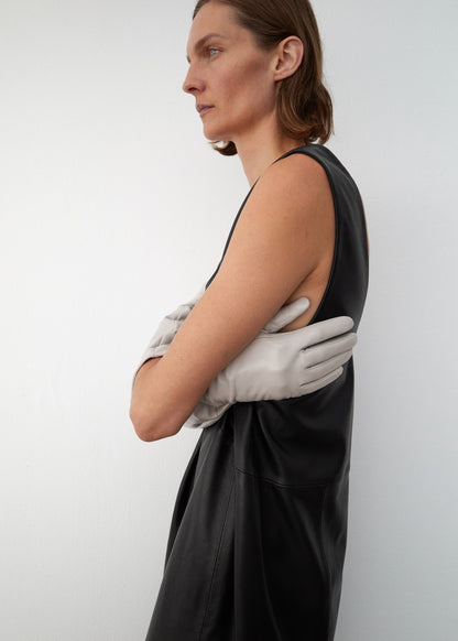 Leather long gloves