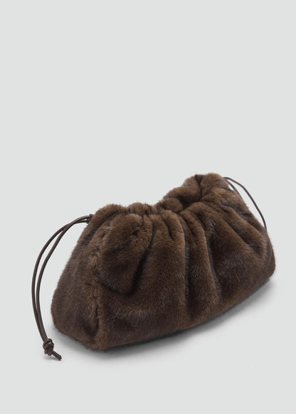 Fur effect hand bag
