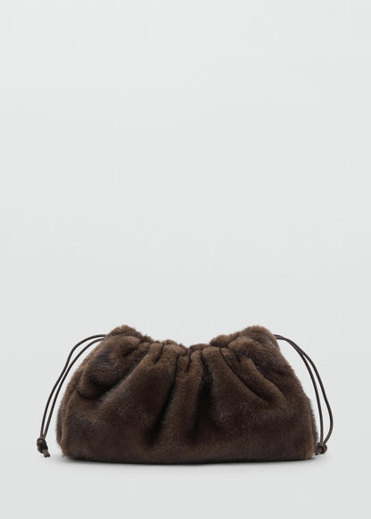 Fur effect hand bag