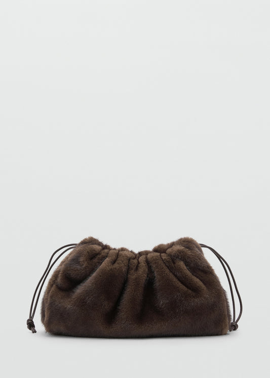 Fur effect hand bag