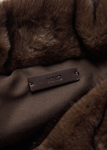 Fur effect hand bag