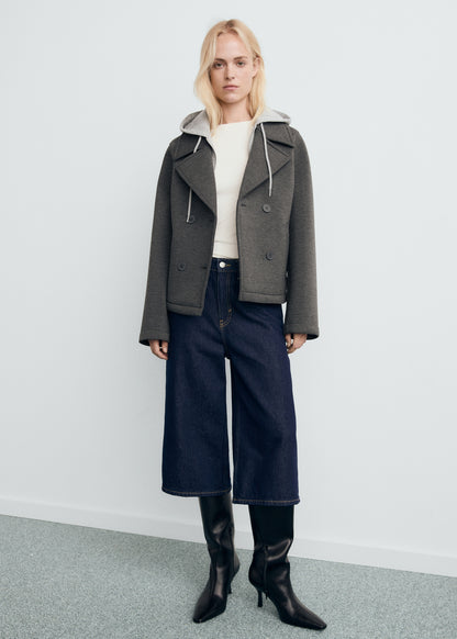 Combined hooded jacket