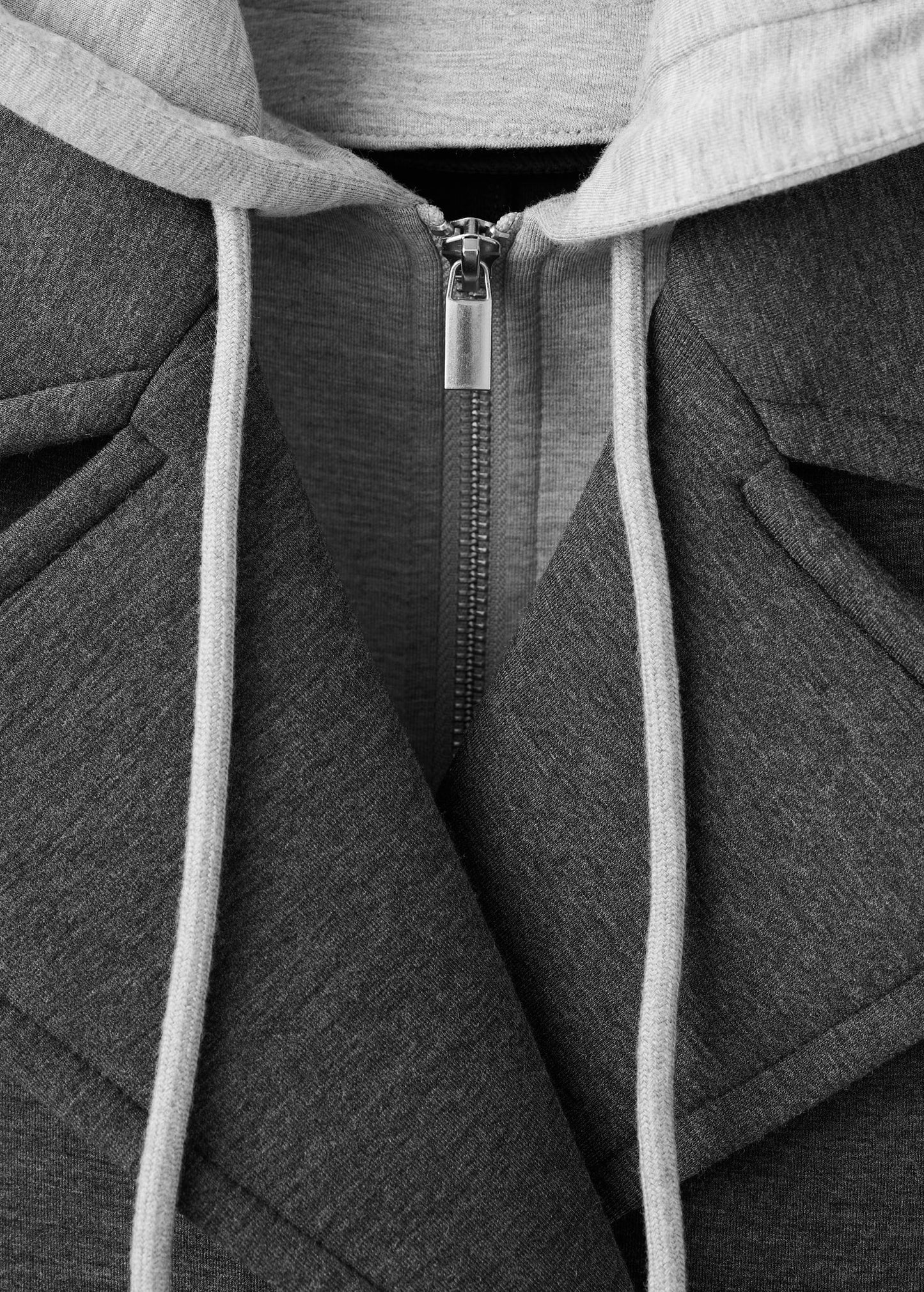 Combined hooded jacket
