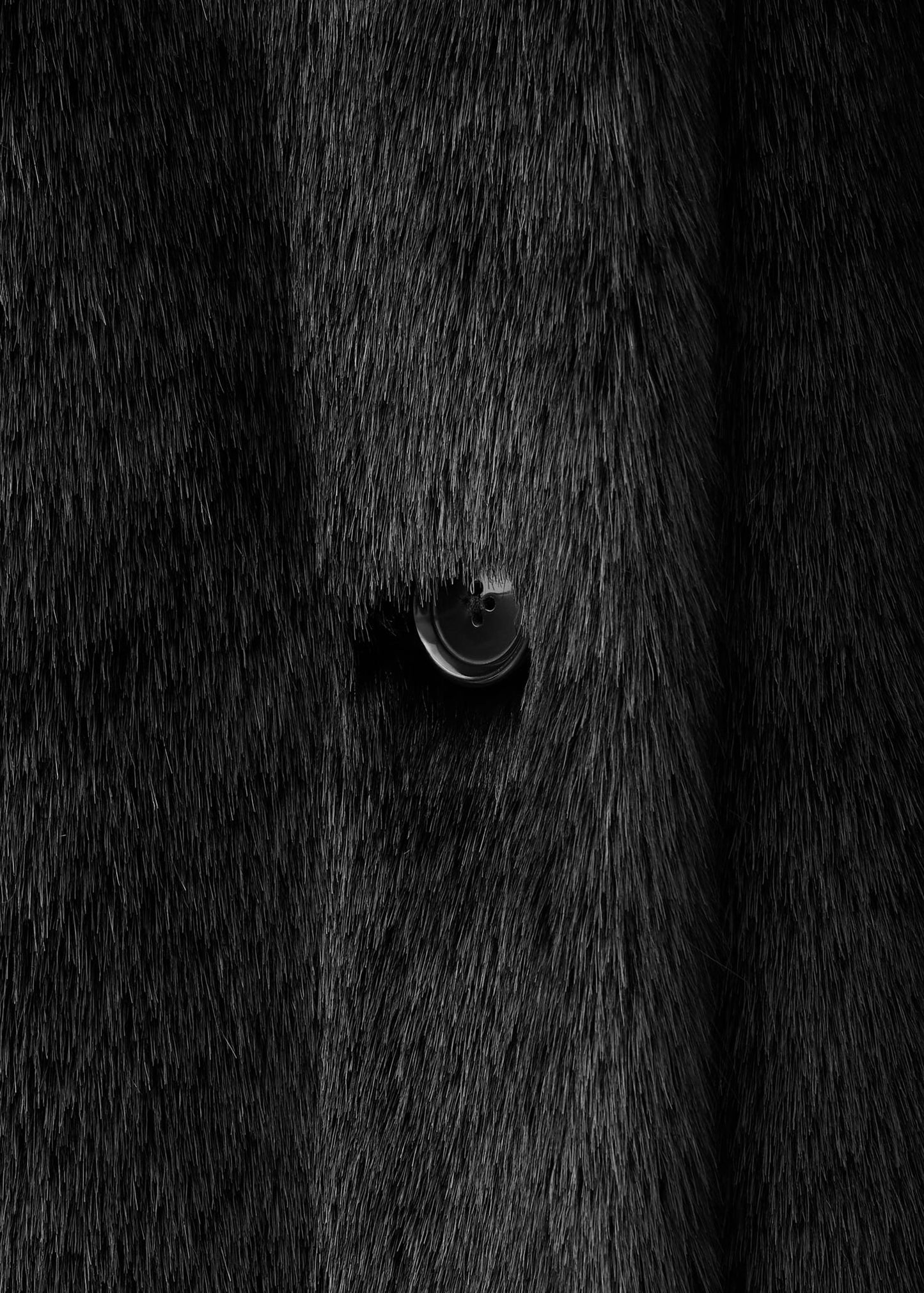 Fur-effect coat with belt