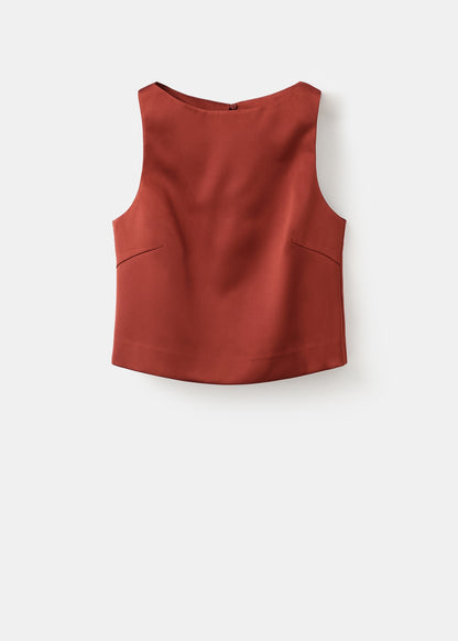 Satin top with bows
