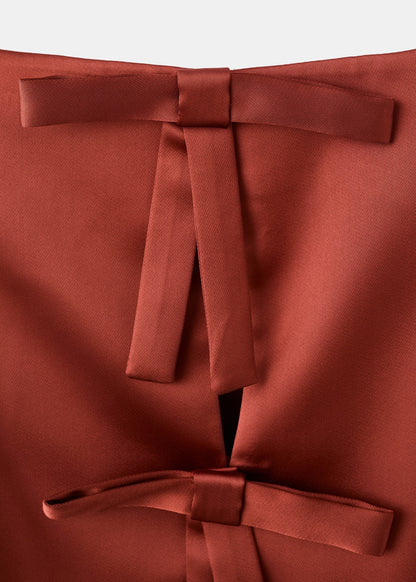 Satin top with bows