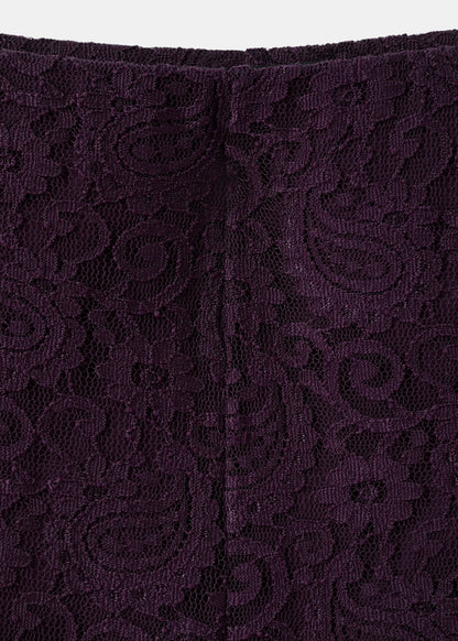 Straight-fit lace trousers