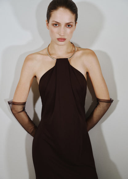 Choker neck dress