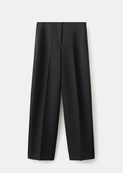 Wool-blend suit trousers