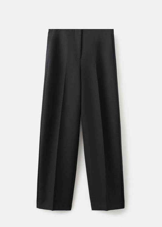 Wool-blend suit trousers