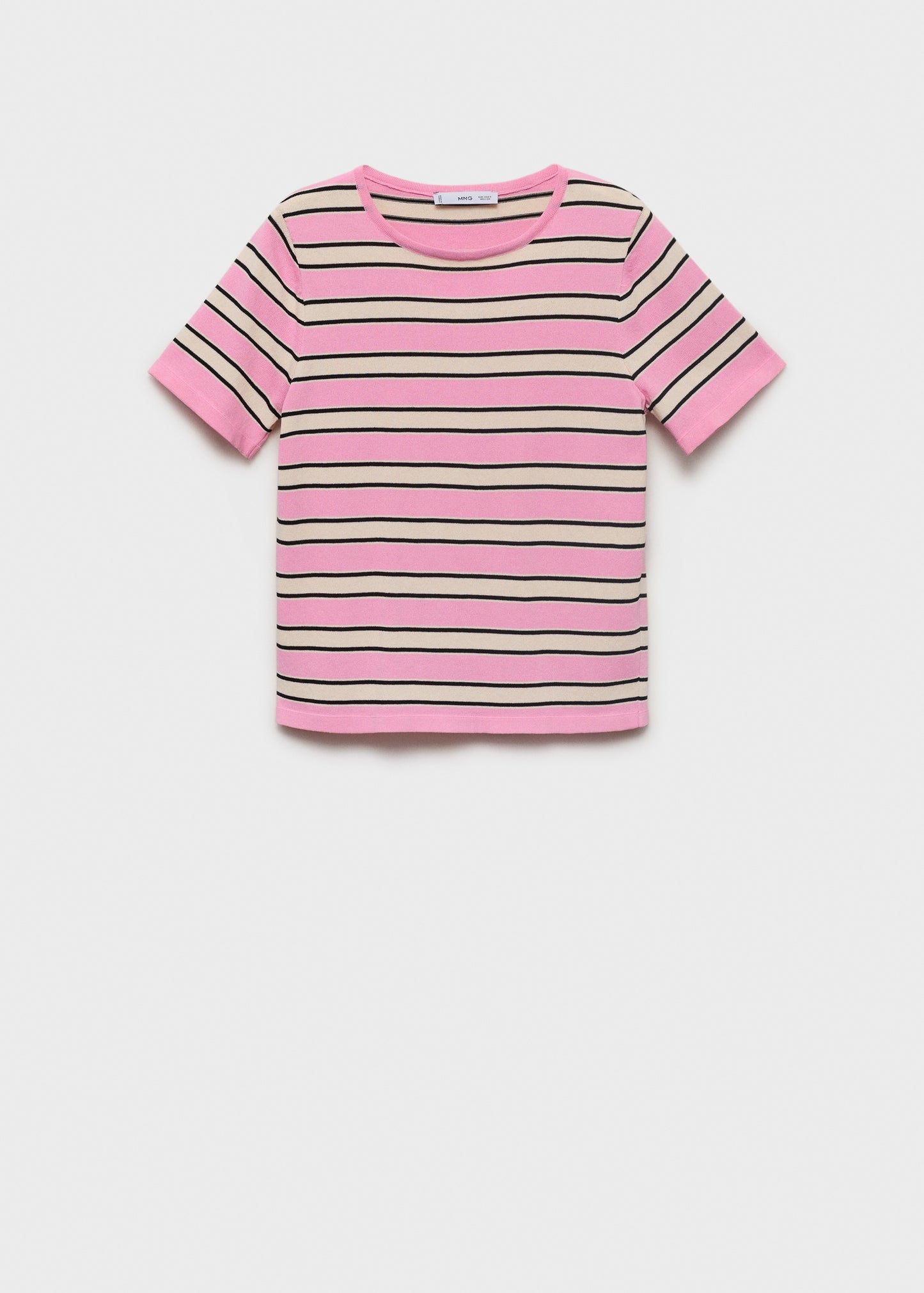 Short-sleeved jersey with combined stripes