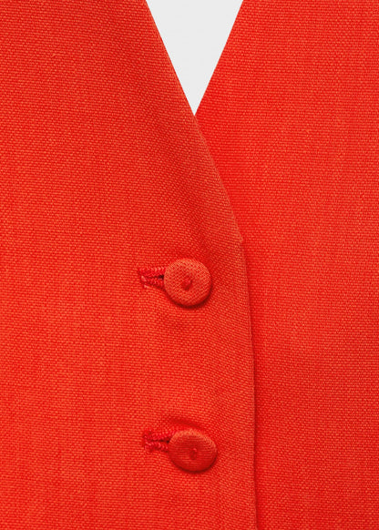 Halter-neck peplum waistcoat