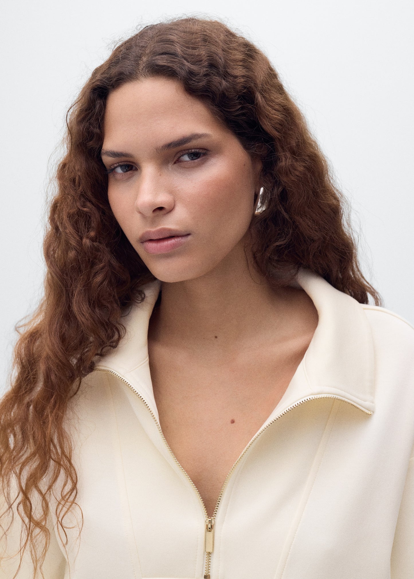 Three-quarter sleeve jacket with pockets