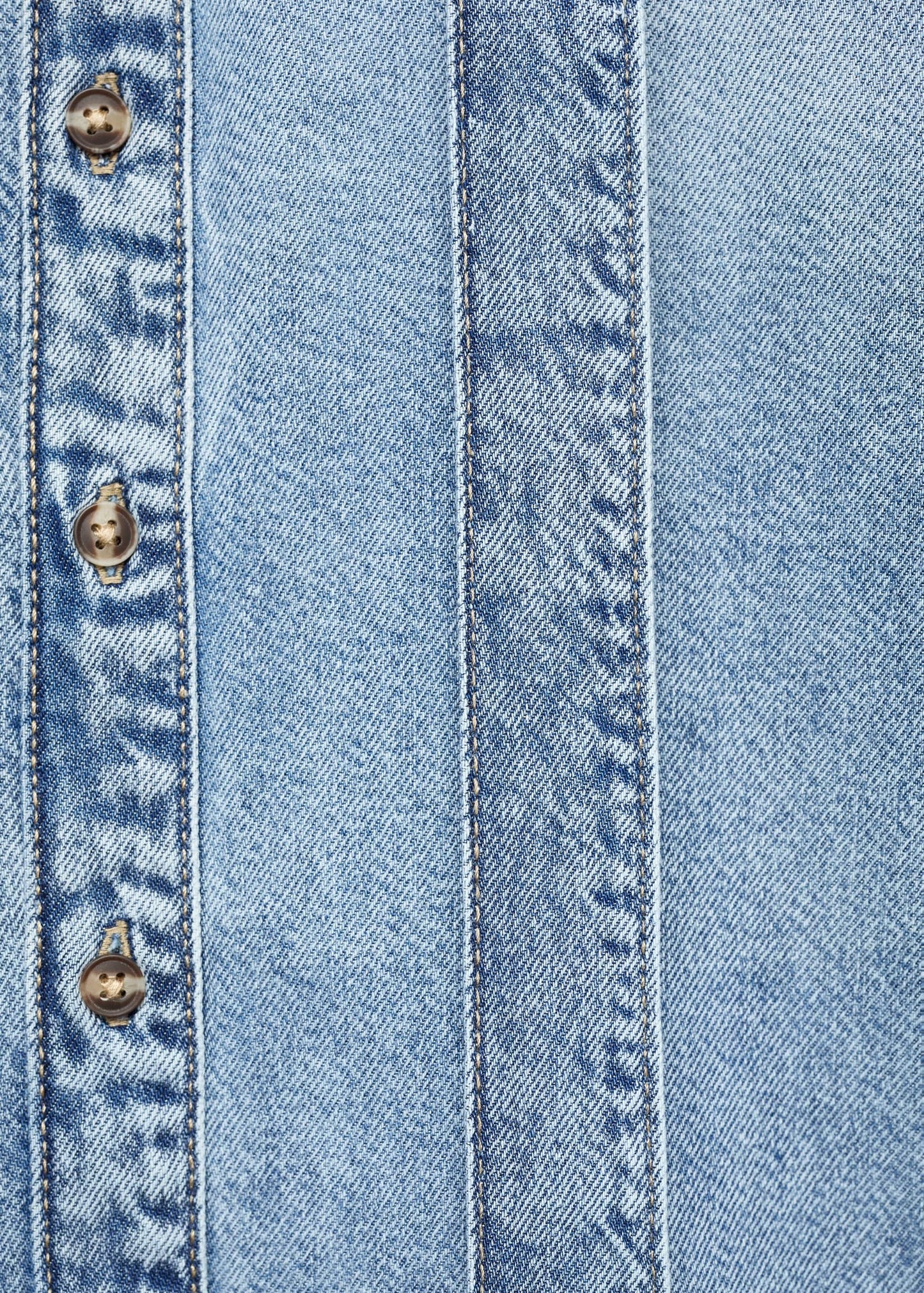 Denim shirt with bow