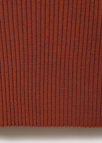V-neck ribbed knit sweater