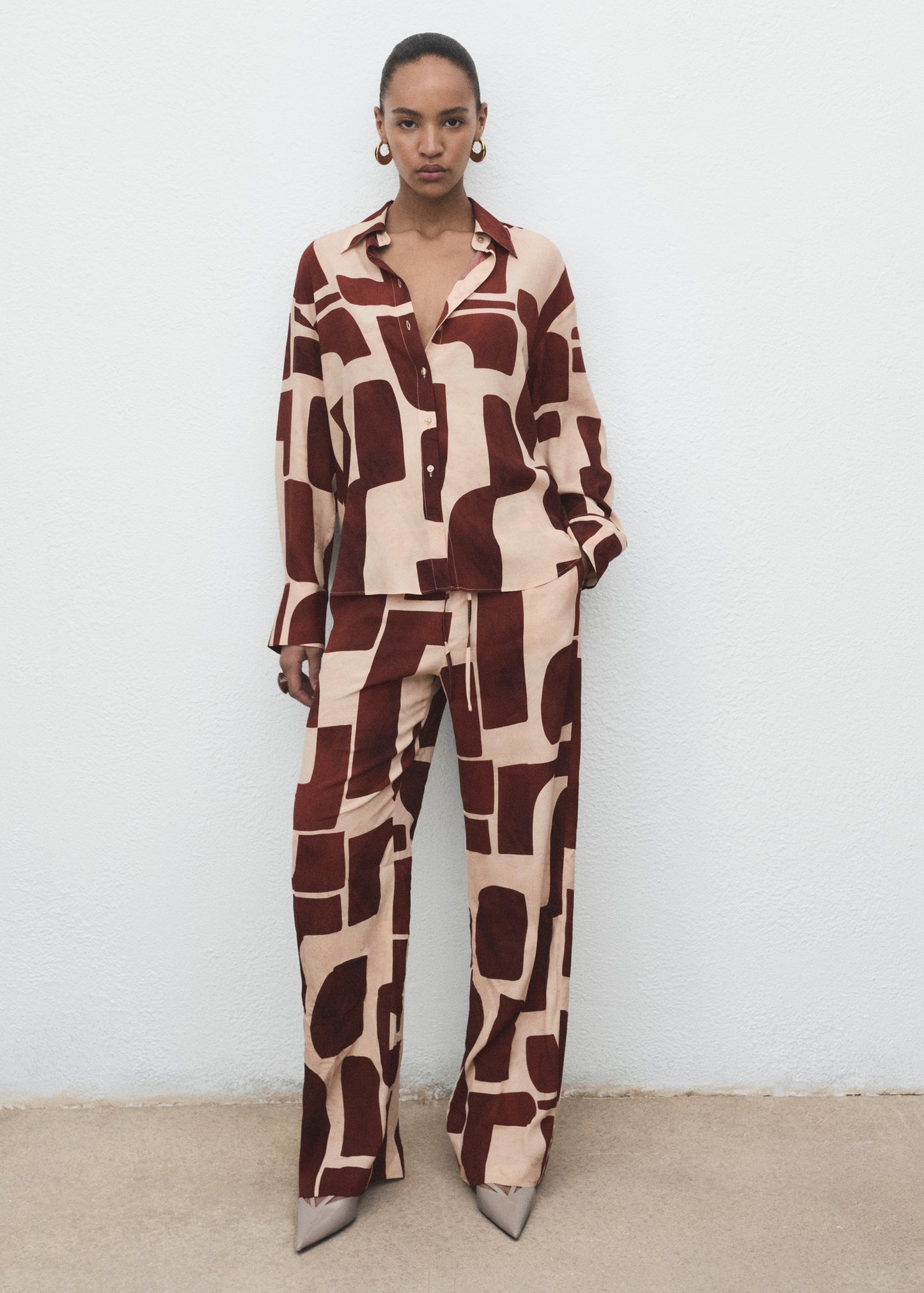 Geometric print shirt