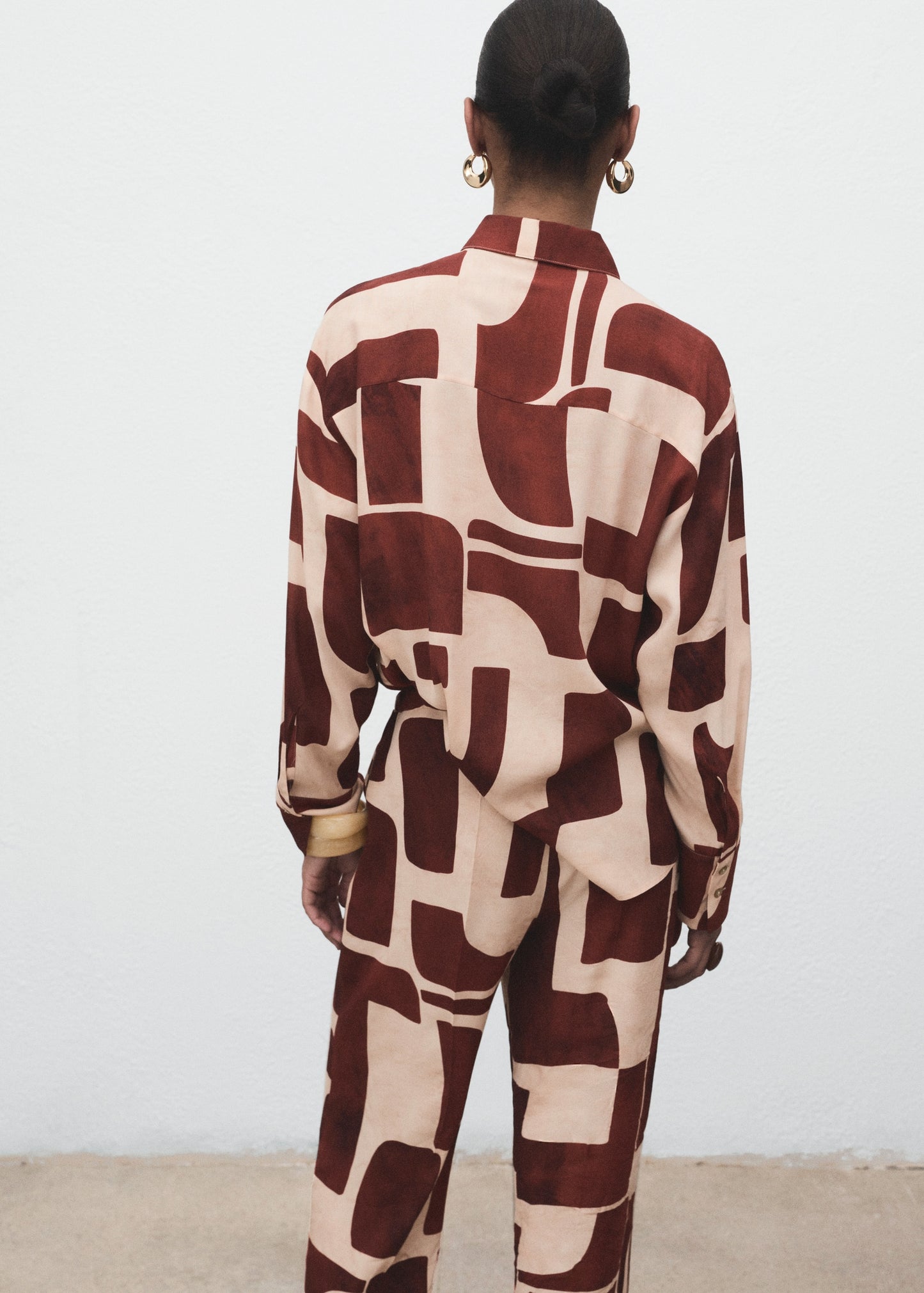 Geometric print shirt