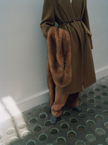 Fur-effect scarf