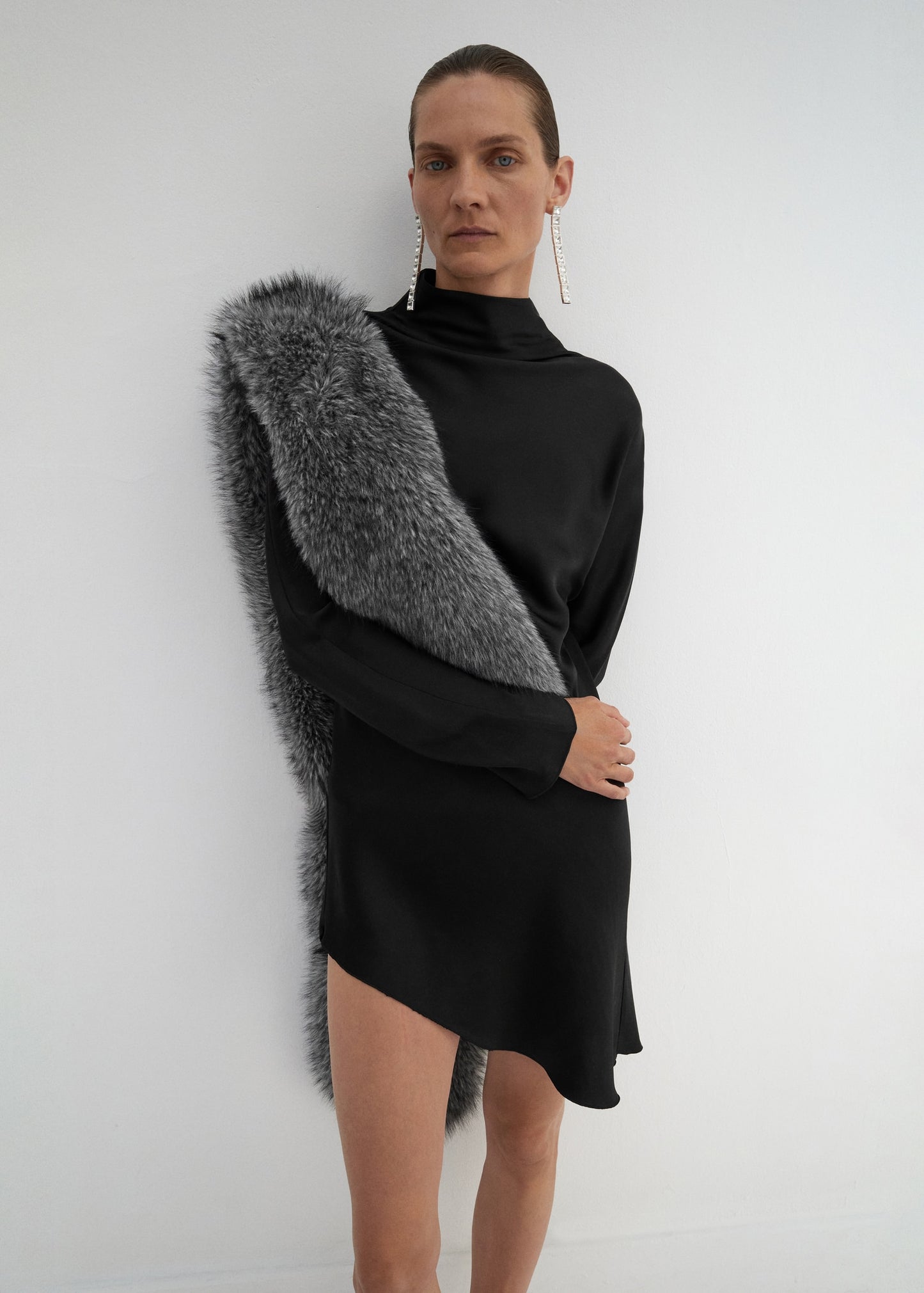 Fur-effect scarf