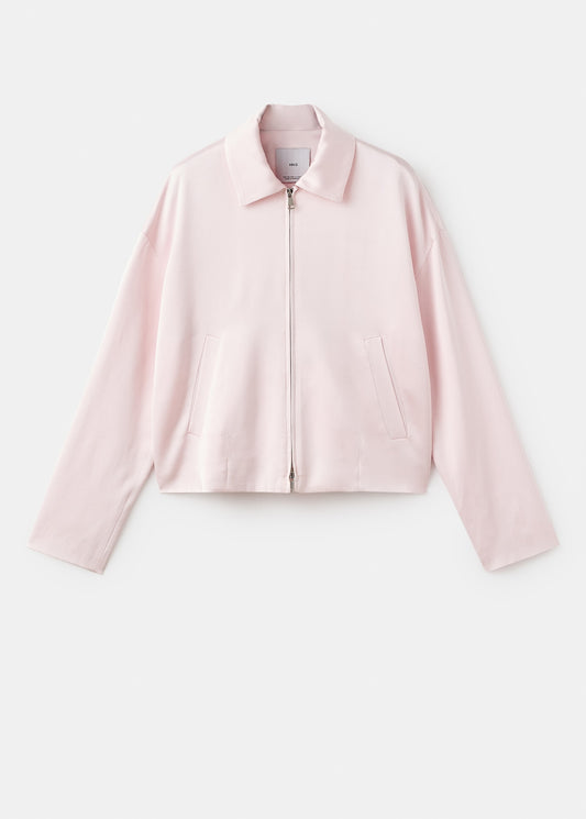 Satin jacket with zip