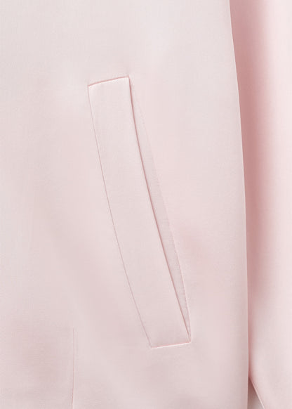 Satin jacket with zip