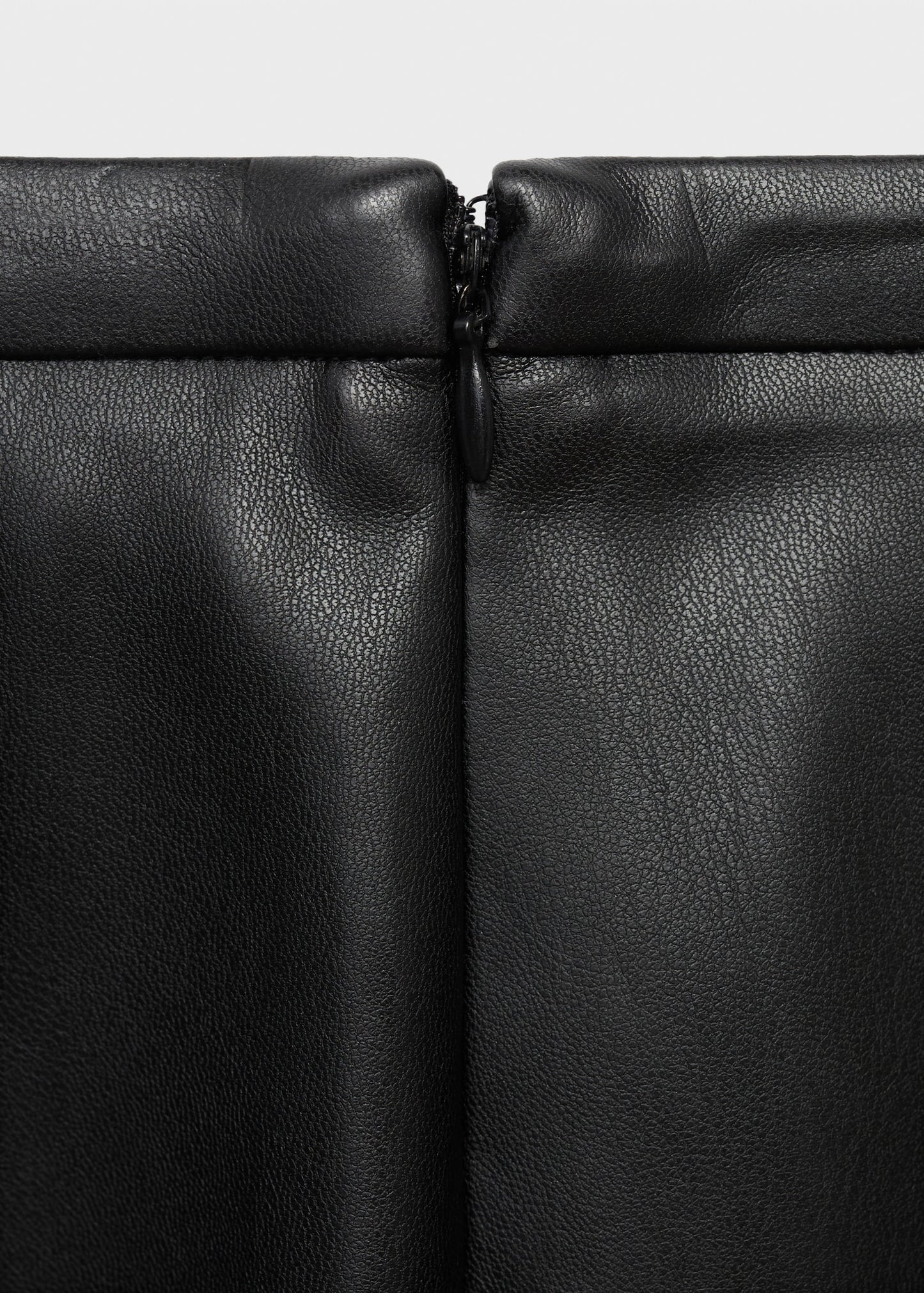 Leather-effect midi-skirt