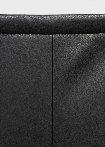 Leather-effect midi-skirt