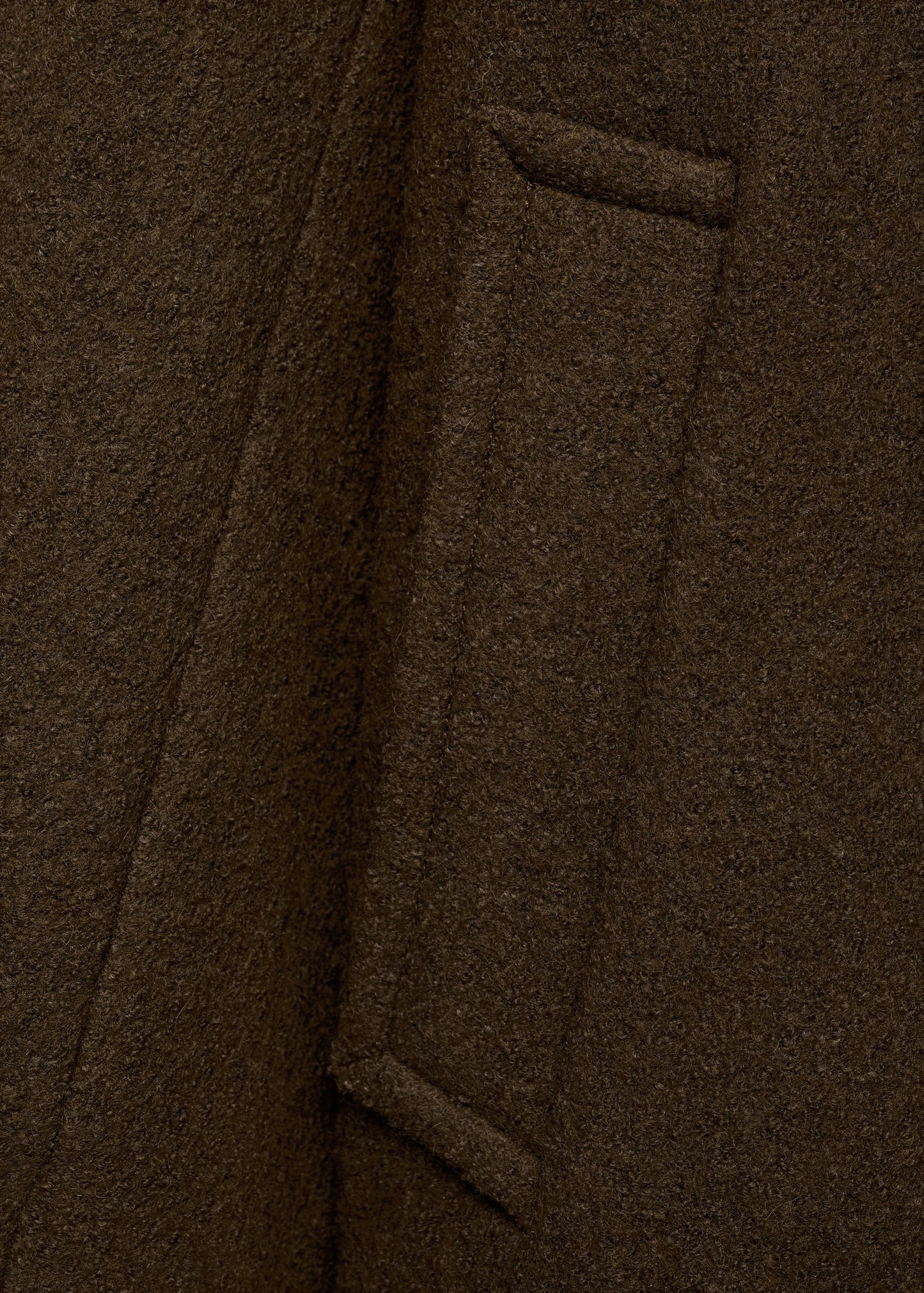 Oversized wool coat with maxi lapels