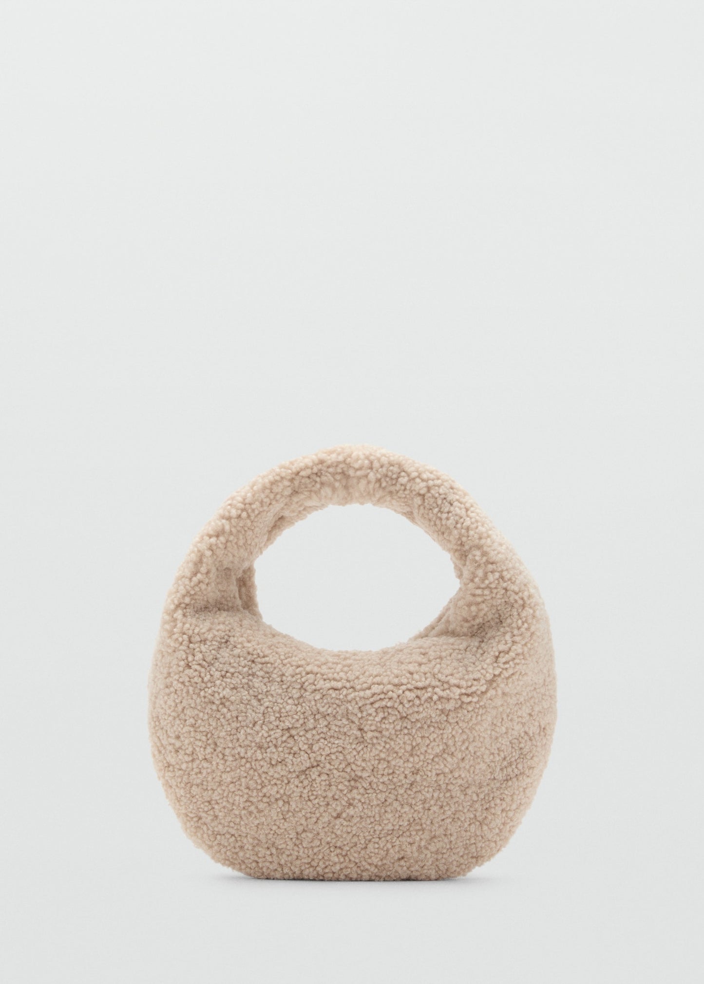 Shearling-effect textured bag