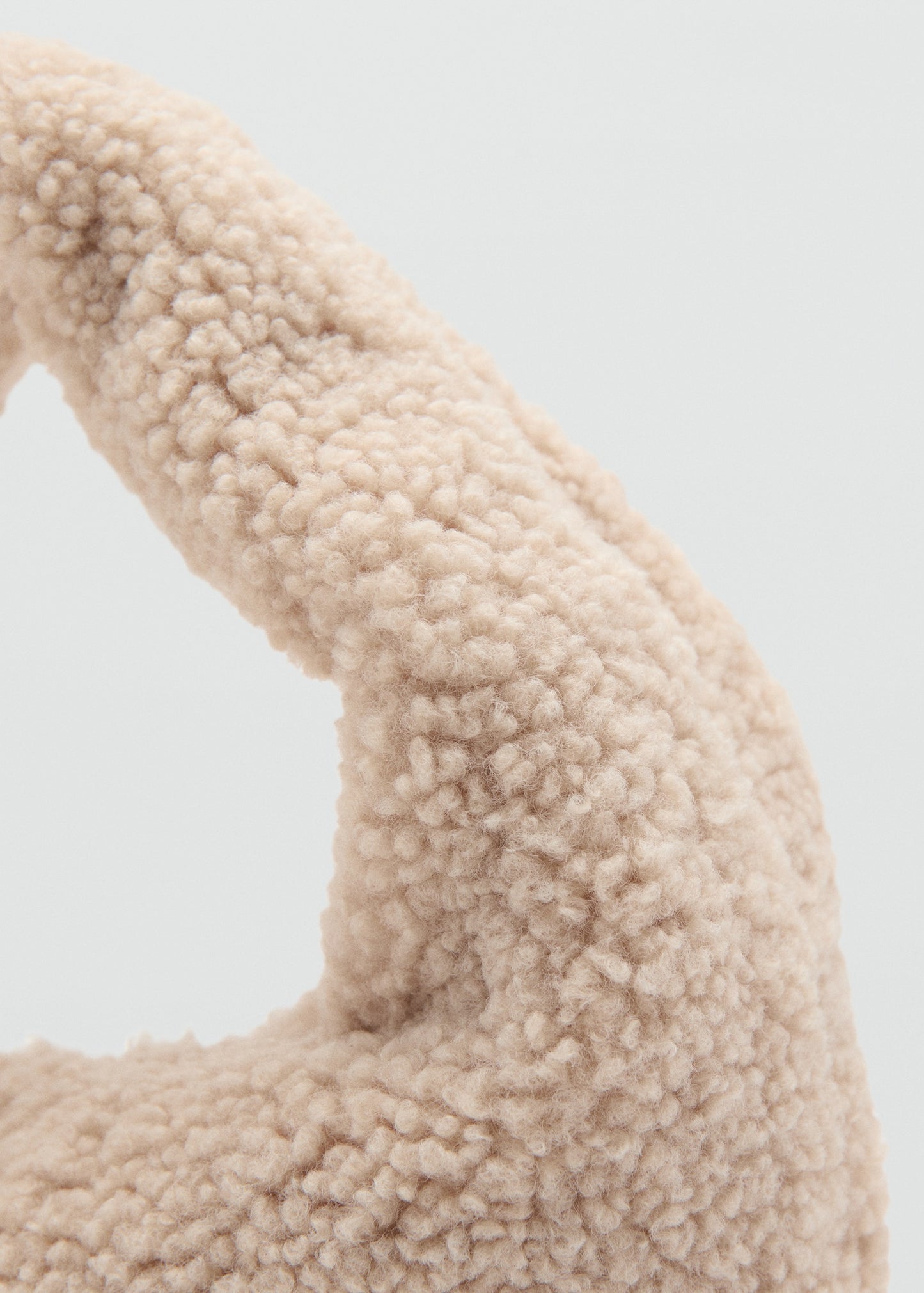 Shearling-effect textured bag