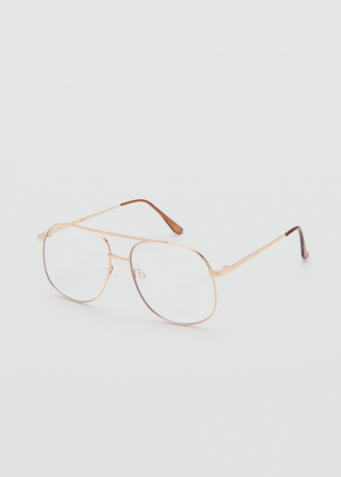 Aviator metallic frame glasses